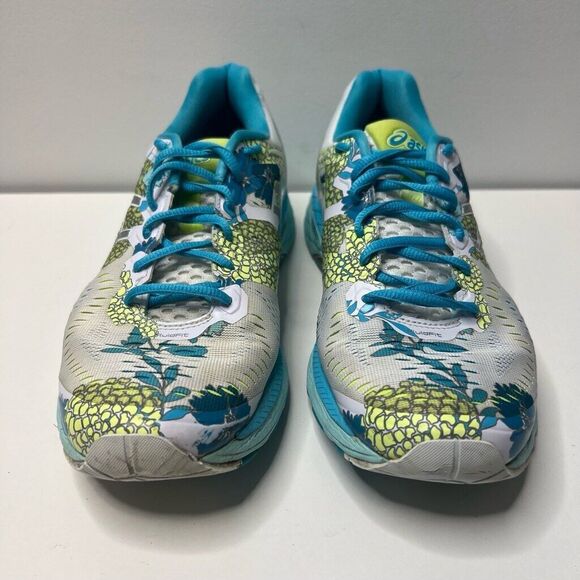 Asics Gel-Kayano 27 Sneakers Shoes Womens Size 9 White Blue Floral Flyte Foam - Picture 4 of 10